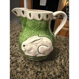 Vintage Sigma Taste Setter Rabbit Easter Ceramic Pitcher